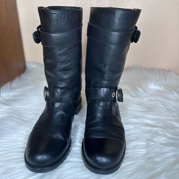Stuart Weitzman Lotroops Moto Harness Boots Size 7 - Picture 3 of 10